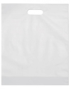 Polyethelyne Loop Handle Shopper Plastic Retail Boutique Shopping Bag (White) - 7.75 in. x 4 in. x 9.75 in. - 2.5 Mil